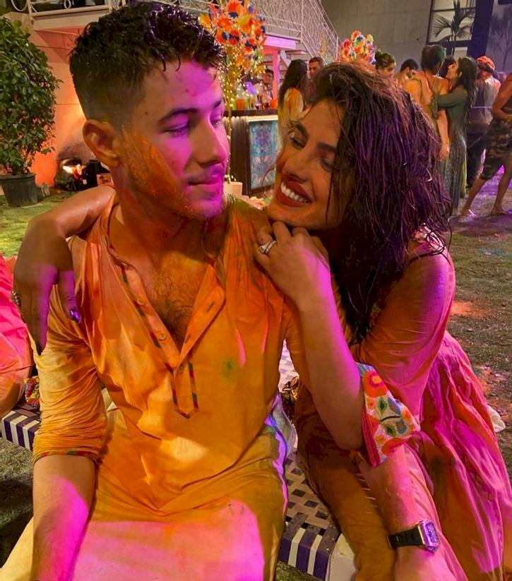 Peecee & Nick Celebrate Their First Holi Together